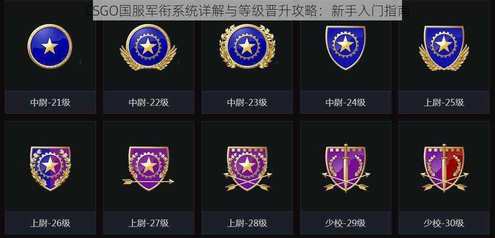 CSGO国服军衔系统详解与等级晋升攻略：新手入门指南