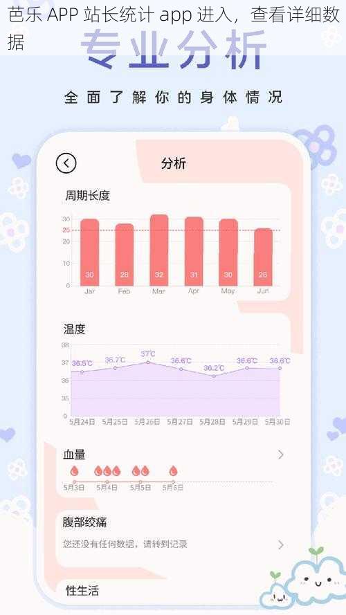 芭乐 APP 站长统计 app 进入，查看详细数据