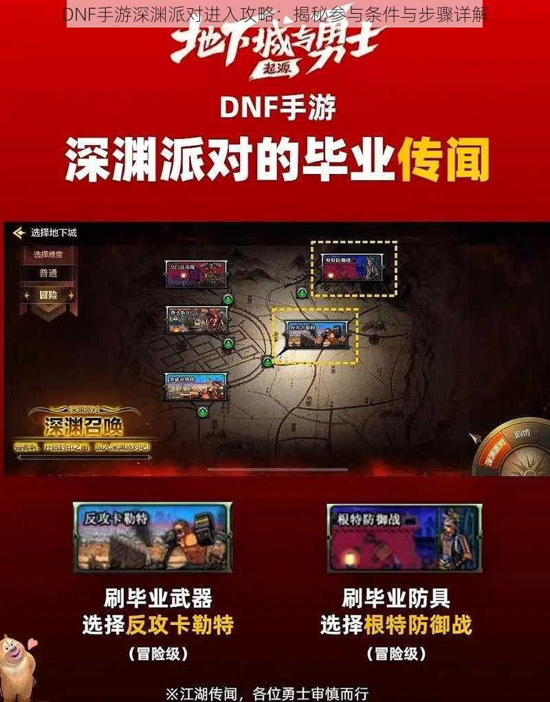 DNF手游深渊派对进入攻略：揭秘参与条件与步骤详解