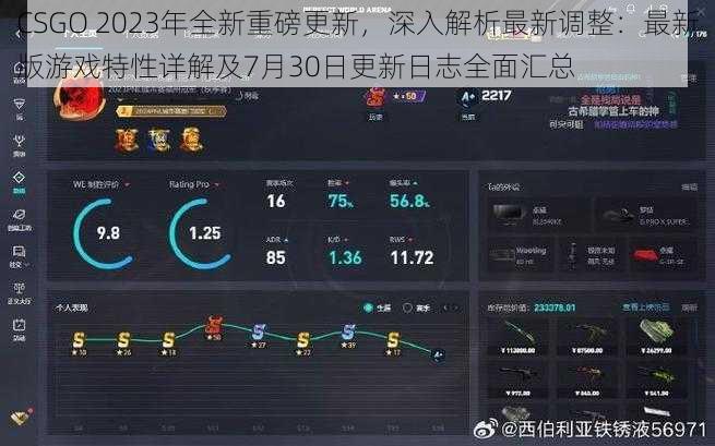 CSGO 2023年全新重磅更新，深入解析最新调整：最新版游戏特性详解及7月30日更新日志全面汇总